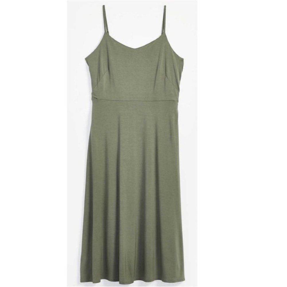 LOFT Cupro Sage Green Midi Dress - 4